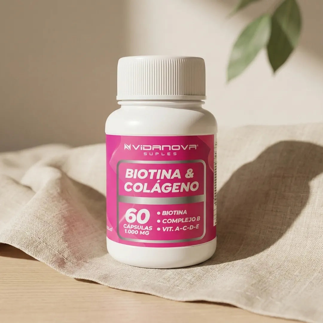 BIOTINA + COLÁGENO 1000MG 60CAPS