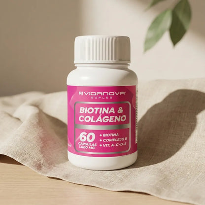BIOTINA + COLÁGENO 1000MG 60CAPS