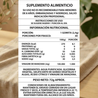 GOMITAS VINAGRE DE MANZANA 1000MG